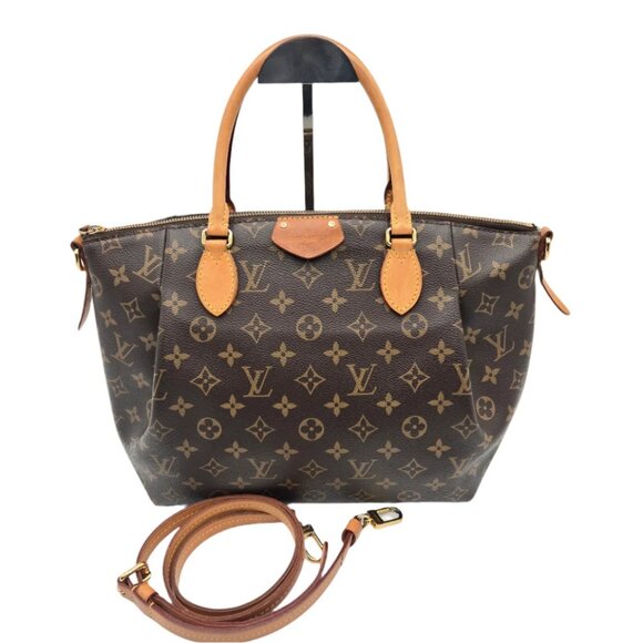 COA INCLUDED - (MM) Louis Vuitton Turen Women's Handbag Monogram Brown 2-Way - Picture 1 of 16